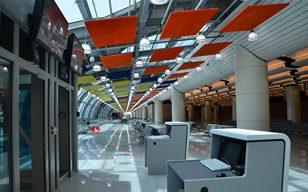 senegal havalimanı akustik tavan kaplama paneli